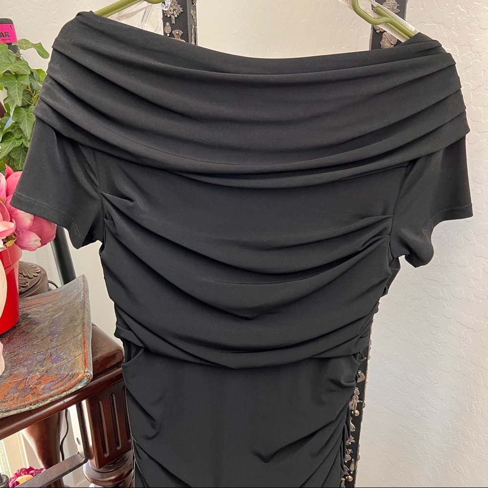 Boston Proper Ruched Body Con LBD - Picture 6 of 8